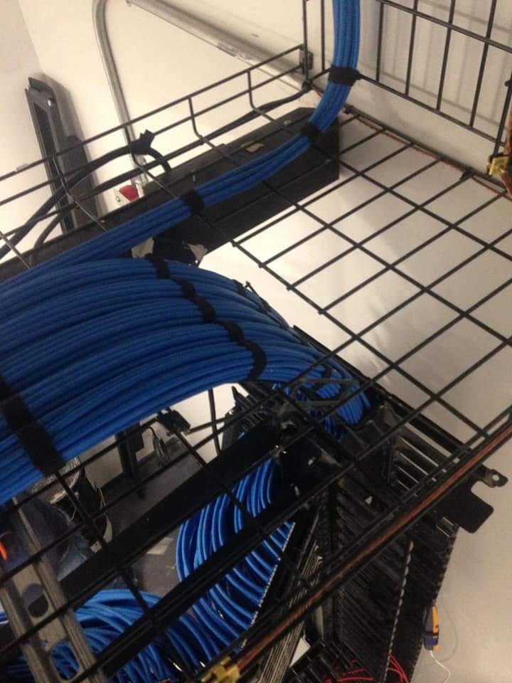 Cat6A Cable Installation - Structured Cabling project in Tampa, FL by IQES Low Voltage