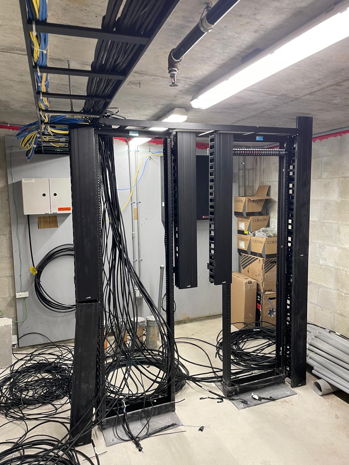 Network Rack Installation - Networking project in West Palm Beach, FL by IQES Low Voltage